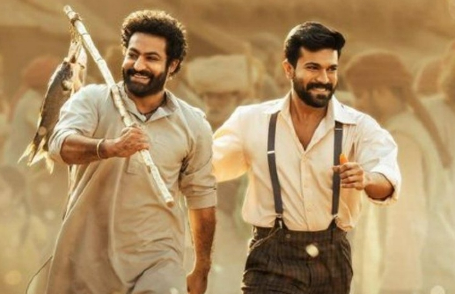 އާރްއާރްއާރް ގެ ދެ ލީޑް ކެރެކްޓަރު ރާޖު (ރާމް ޗަރަން) އަދި ބީމް (އެން.ޓީ. ރަމާ ރާއޯ ޖޫނިއާ)