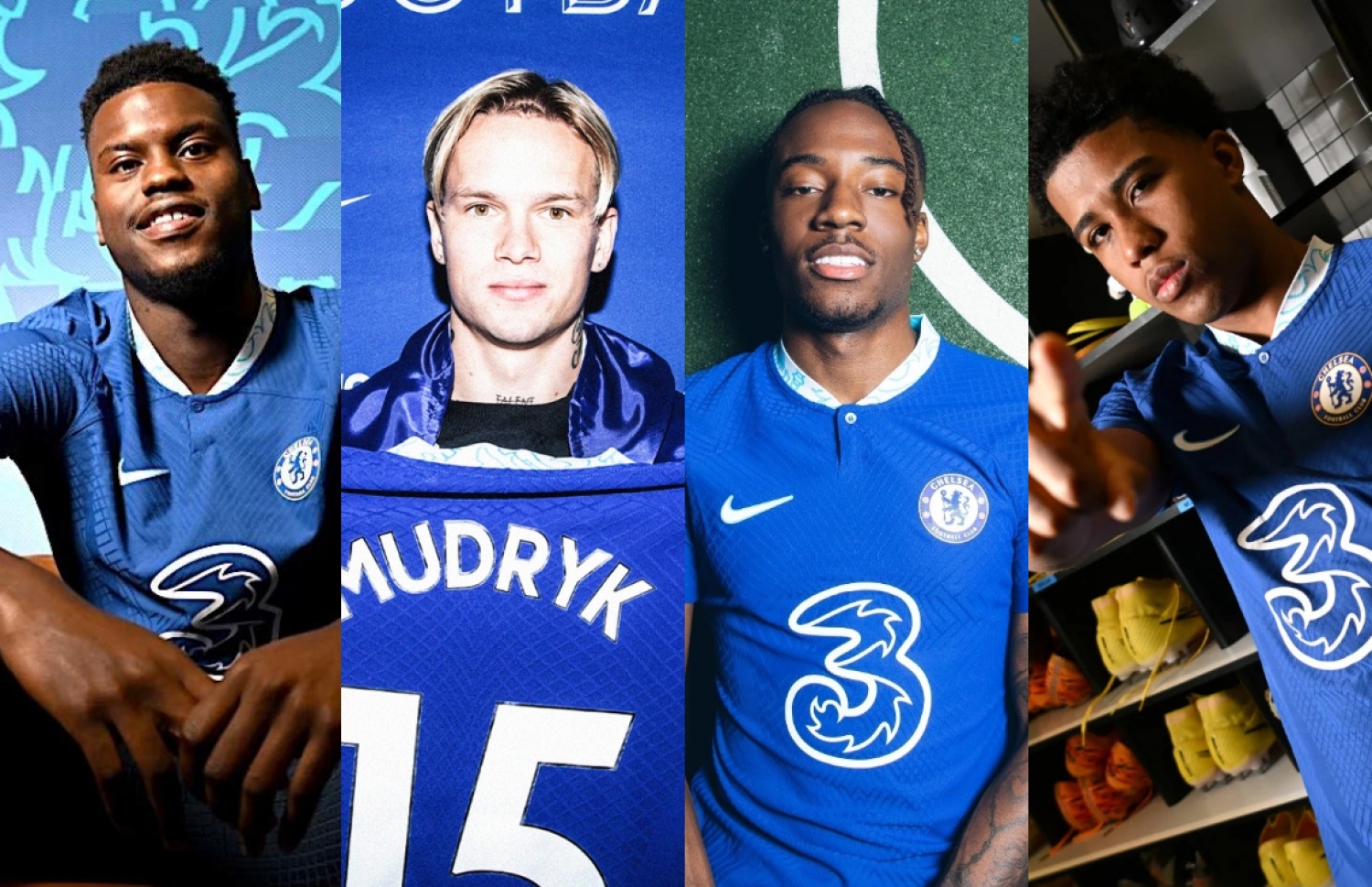 ޗެލްސީން މި މަހު ގެނައި ބައެއް ކުޅުންތެރިން؛ (ކ-ވ: ފޮފާނާ، މަޑުއެކޭ، މުޑްރިކް، ބަޑިއަޝިލޭ).--