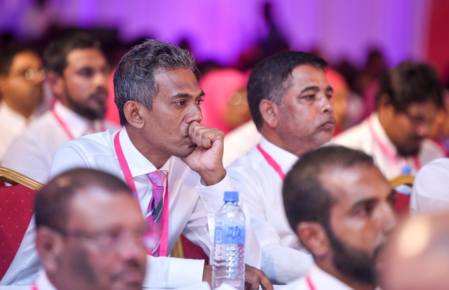 ޕީޕީއެމްގެ "ހޯޕް ކޮންފަރެންސް" ފެށުމުގެ ރަސްމިއްޔާތުގައި ބައެއް މަންދޫބުން ބައިވެރިވަނީ.--- ފޮޓޯ: ފަޔާޒު މޫސާ | މިހާރު