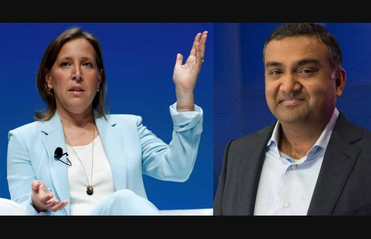 ޔޫޓިއުބްގެ އެންމެ ފަހުގެ ސީއީއޯ ސޫޒަން (ވ) އަދި އަލަށް އައްޔަން ކުރި ސީއީއޯ ނީލް މޯހަން (ކ)