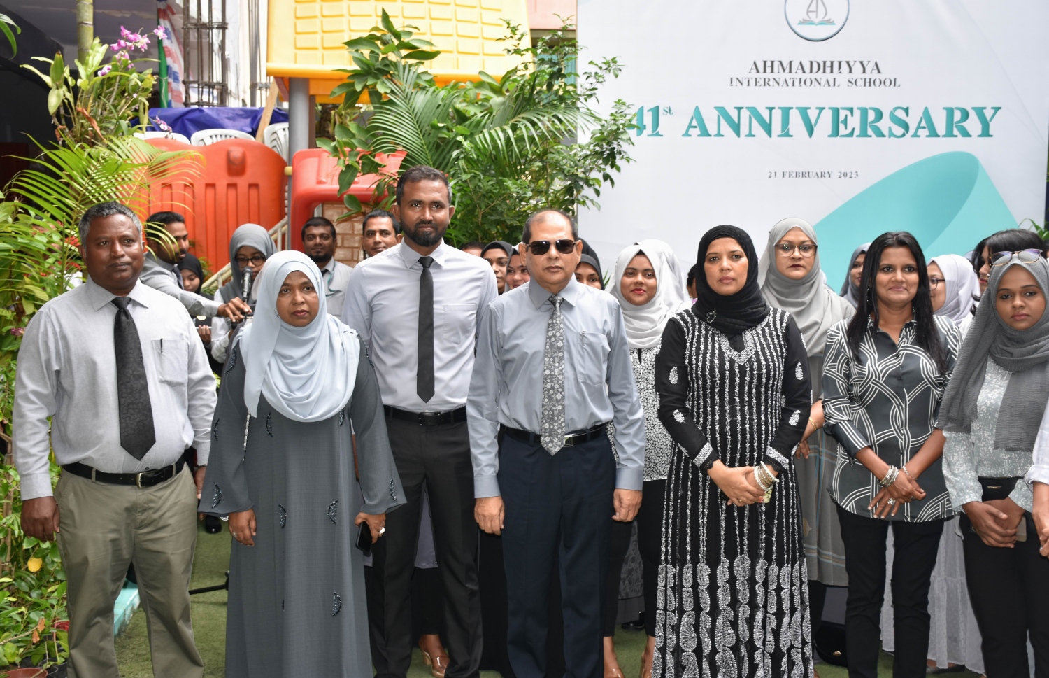 އަހުމަދިއްޔާ އިންޓަނޭޝަނަލް ސްކޫލުގެ 41 ވަނަ އަހަރީ ދުވަސް އިއްޔެ އެ ސްކޫލުގައި ވަނީ ކުލަގަދަކޮށް ފާހަގަކޮށްފައި. އެ ދުވަސް ފާހަގަކުރުމަށް އިއްޔެ އެ ސްކޫލުގައި ހާއްސަ އެސެމްބްލީއަކާއި ހާއްސަ ޖަލްސާއެއް ވަނީ ބާއްވައިފައި.