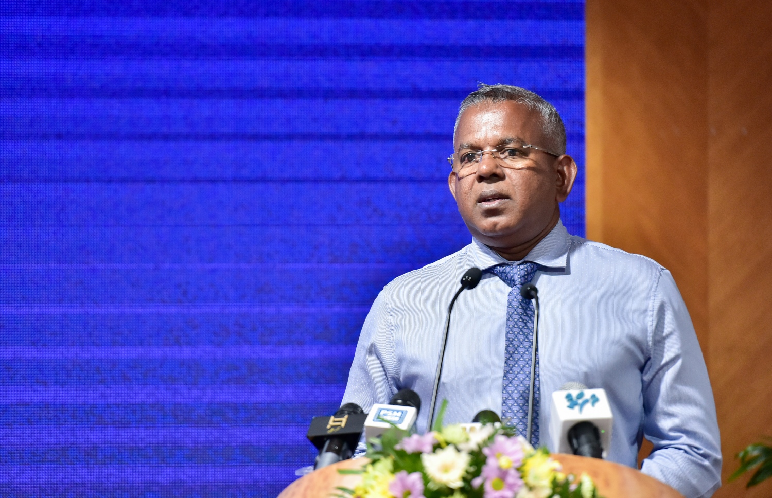 ޕޮލިޓެކްނިކުގެ ސީއީއޯ މުހައްމަދު ހާޝިމް ވާހަކަ ދައްކަވަނީި. -- ފޮޓޯ ނިޝާން އަލީ | މިހާރު