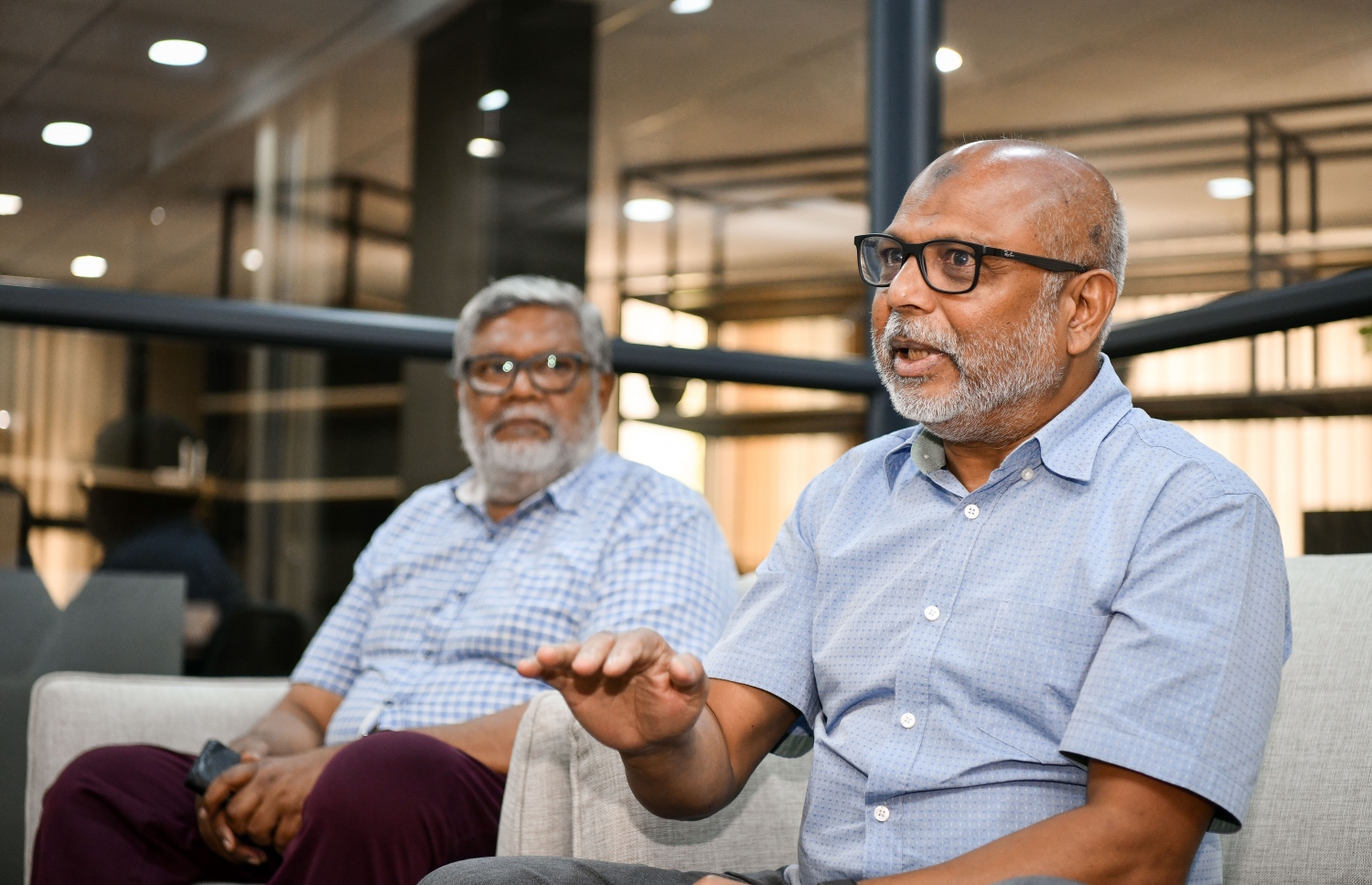 ޔޫރޯ މާކެޓިންގެ ހިއްސާދާރު އަލީ ވަސީމު ވާހަކަދައްކަވަނީ-- ފޮޓޯ: ނިޝާން އަލީ/ މިހާރު