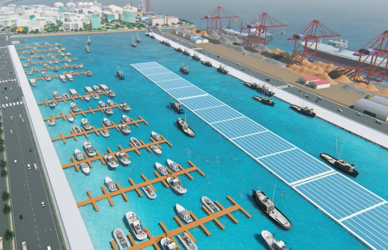 ތިލަފުށި އިންޑަސްޓިއަލް ހަބް: ބަނދަރު ސަރަހައްދު ހަދަނީ ގިނަ ބޯޓުތަކަށް ބަނދަރު ކުރެވޭ ގޮތަށް-- ފޮޓޯ: އާބަންކޯ