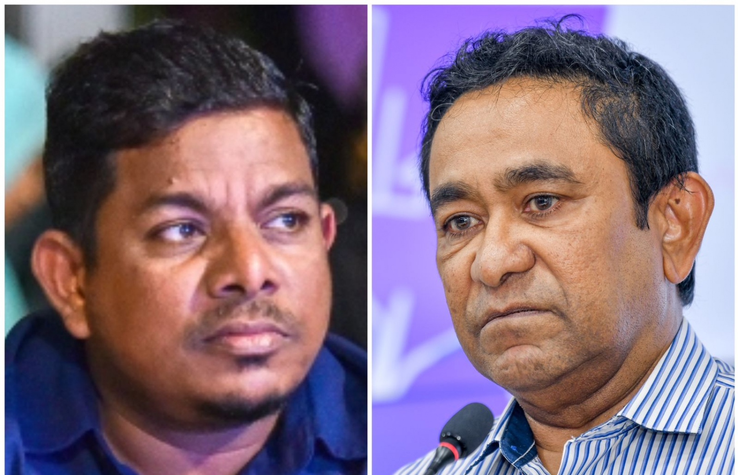 ކުރީގެ ރައީސް އަދި ޕީޕީއެމްގެ ރިޔާސީ ކެންޑިޑޭޓް ޔާމީން އަދި މާލެ ސިޓީ ކައުންސިލްގެ މެމްބަރު ރަމީޒް: އޭނާ ޕީޕީއެމް ދޫކުރެއްވީ އުފެދުނު އަރައިރުންގަނޑަކަށް ފަހު.