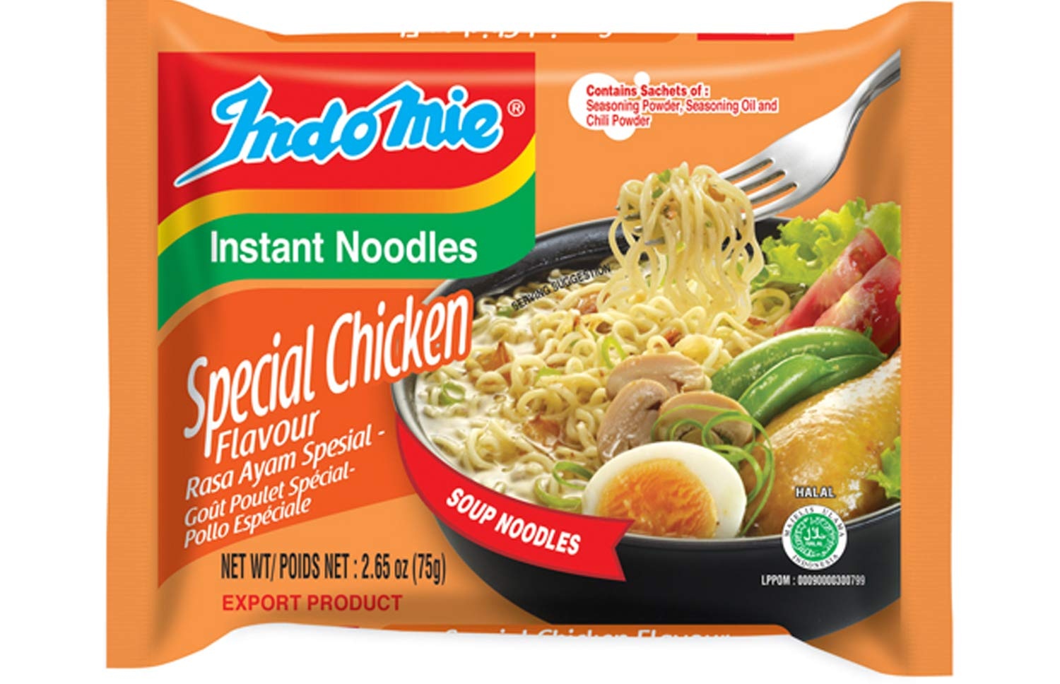 އިންޑޮނީޝިޔާގައި އުފައްދާ އިންޑޮމީ ސްޕެޝަލް ޗިކަން ފްލޭވާގެ ނޫޑްލްސް ޕެކެޓެއް