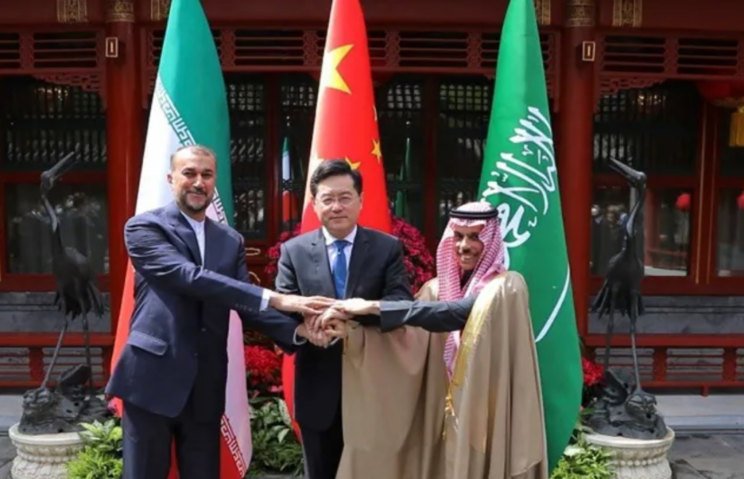 ސައޔދޫ އަރަބިއާ، ޗައިނާ އަދު އިރާންގެ ހާރިޖީ ވަޒީރުން: ސަލާމް ކުރައްވަނީ: ޗައިނާ މެދުވެރިވެ ސައުދީ އާއި އިރަންގެ ގުޅުން ޗައިނާއިން ވަނީ އެކުވެރިކޮށް ދީފަ