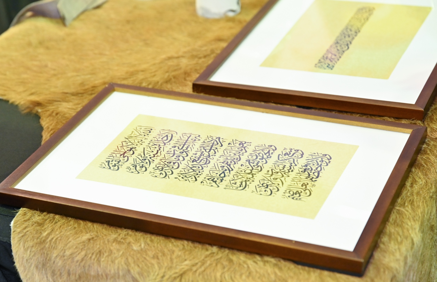 ފަރުމާ އިންޓަނޭޝަނަލް ޔޫތު އާޓް ފެސްޓިވަލް ހުޅުވުމަށް ބޭއްވި ރަސްމިއްޔާތުގައި، ފެސްޓިވަލުގައި ބައިވެރިވި ފަންނުވެރިއެއްގެ ކުރެހުމެއް.-- ފޮޓޯ: ރައީސް އޮފީސް