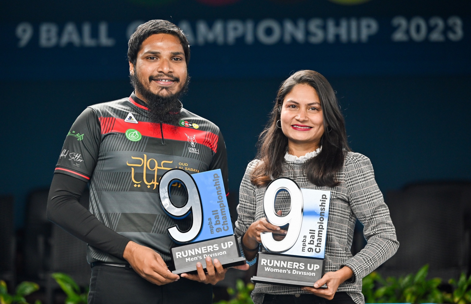 9 ބޯލް ޗެމްޕިއަންޝިޕްގެ ރަނަރަޕް ދީނާ އާއި އަކްސަމް.-- ފޮޓޯ: ފަޔާޒް މޫސާ/ މިހާރު