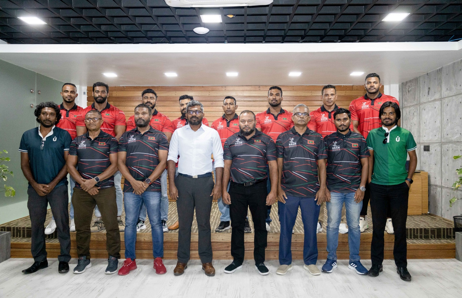 މިއަދުގެ ރަސްމިއްޔާތުގައި އާބަންކޯ އާއި ބޮޑީބިލްޑިން އެސޯސިއޭޝަންގެ އިސްވެރިންނާއި ބޮޑީބިލްޑިން އެތުލީޓުން.-- ފޮޓޯ: ނިޝާން އަލީ/ މިހާރު