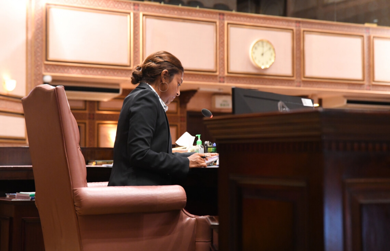 އީވާ އަބްދުﷲ މަޖިލީހުގެ ރިޔާސަތުގައި--ފޮޓޯ: މަޖިލިސް