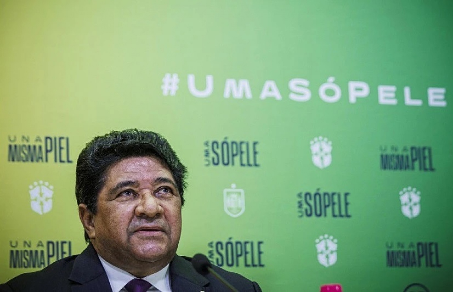 "އެންޓި-ރޭސިޒަމް" ކެމްޕޭން ލޯންޗު ކުރުމަށް ފަހު އޮތް ޕްރެސް ކޮންފަރެންސްގައި ރޮޑްރިގޭޒް ވާހަކަފުޅު ދައްކަވަނީ.-- ފޮޓޯ: ޑީޕީއޭ