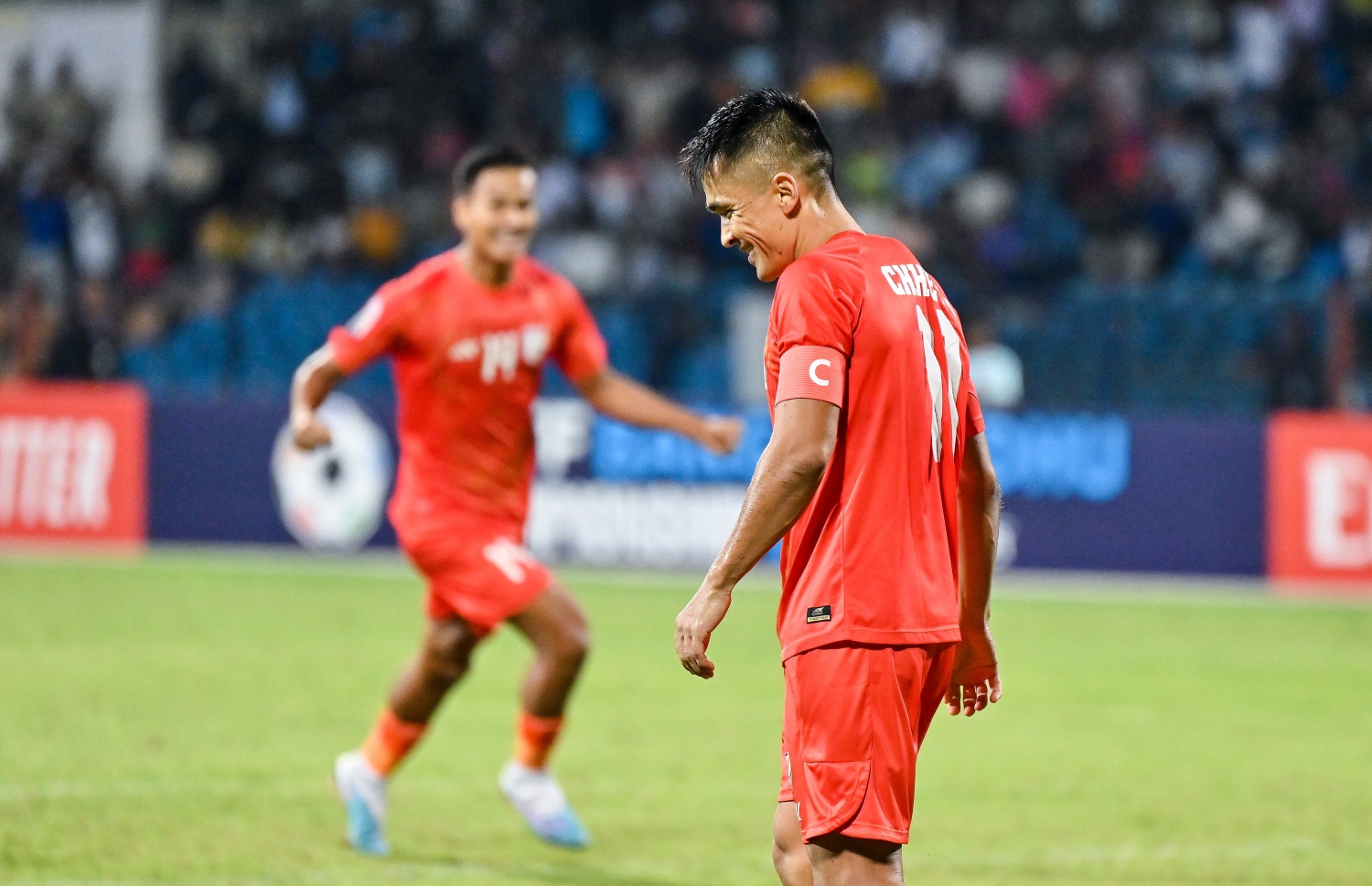 އިންޑިއާގެ ދެވަނަ ގޯލް  މަހޭޝް ސިންގް ނޯރެމް ޖެހުމާއެކު އެ ޓީމްގެ ކެޕްޓަން ހެވިފަ: ދެވަނަ ގޯލް އިންޑިއާ ޖެހުމުގައި ޗެތުރީގެ ދައުރު ބޮޑު -- ފޮޓޯ: ފަޔާޒު މޫސާ | މިހާރު