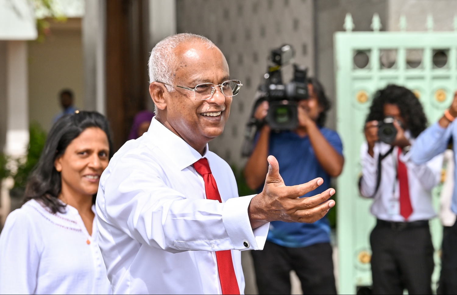 ރަން މެޑަލް ހޯދި އެތުލީޓުންނަށް ރައީސް އިބްރާހިމް މުހައްމަދު ސޯލިހް މަރުހަބާ ވިދާޅުވަނީ --- ފޮޓޯ: ނިޝާން އަލީ | މިހާރު