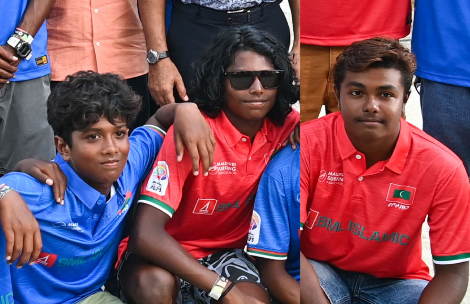 ޖޫނިއާ ޑިވިޝަނުގައި ވާދަކުރި ރާއްޖޭގެ މަދުހު (ކ)، ޒަޔާން (މ) އަދި ކަޔާން އަރީފް (ވ).-- ފޮޓޯ: ރައީސް އޮފީސް