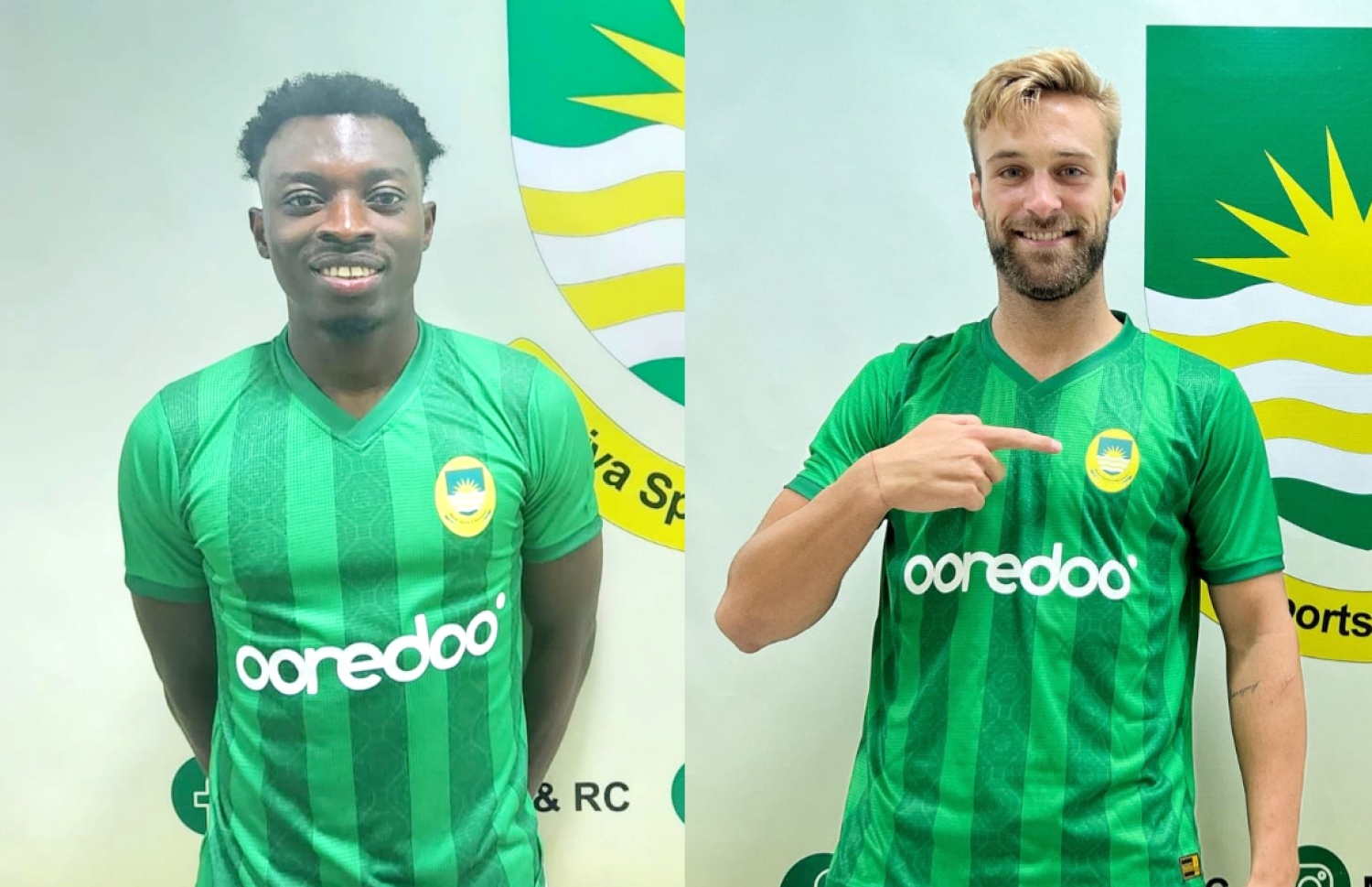 ފޯވާޑް ބަލަބަނޮވިޗް (ކ) އާއި މިޑްފީލްޑަރު އޮބެންގް.-- ފޮޓޯ: މާޒިޔާ