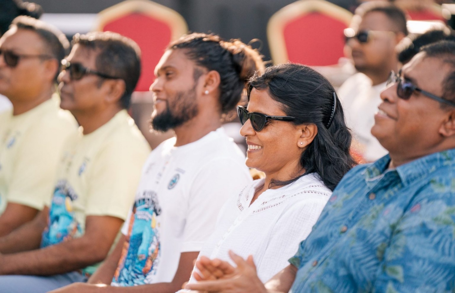 ވިޒިޓް މޯލްޑިވްސް ޕްރޯ 2023 ހުޅުވުމުގެ ރަސްމިއްޔާތުގައި ފަސްޓް ލޭޑީ ފަޒްނާ ބައިވެރިވެ ވަޑައިގަންނަވަނީ.-- ފޮޓޯ: އައިސީބީ