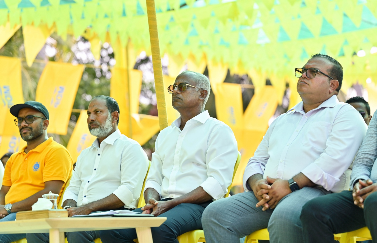 ރައީސް އިބްރާހިމް މުހައްމަދު ސޯލިހު ހުވަދުއަށް ކުރައްވާ ކެމްޕެއިން ދަތުރުފުޅުގައި ގދ. ރަތަފަންދޫގައި ބޭއްވި ޖަލްސާ.-- ފޮޓޯ: ފަޔާޒް މޫސާ | މިހާރު