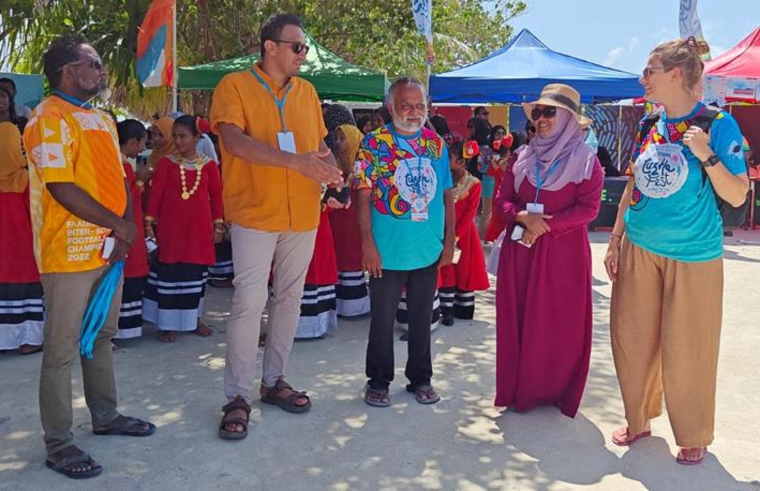 "ޅަވިޔަނި ޓާޓަލް ފެސްޓިވަލް 2023"ގައި ސައުދީ އެމްބަސީގެ އިސްވެރިން ބައިވެރިވެވަޑައިގަންނަވަނީ.-- ފޮޓޯ: ސައުދީ އެމްބަސީ