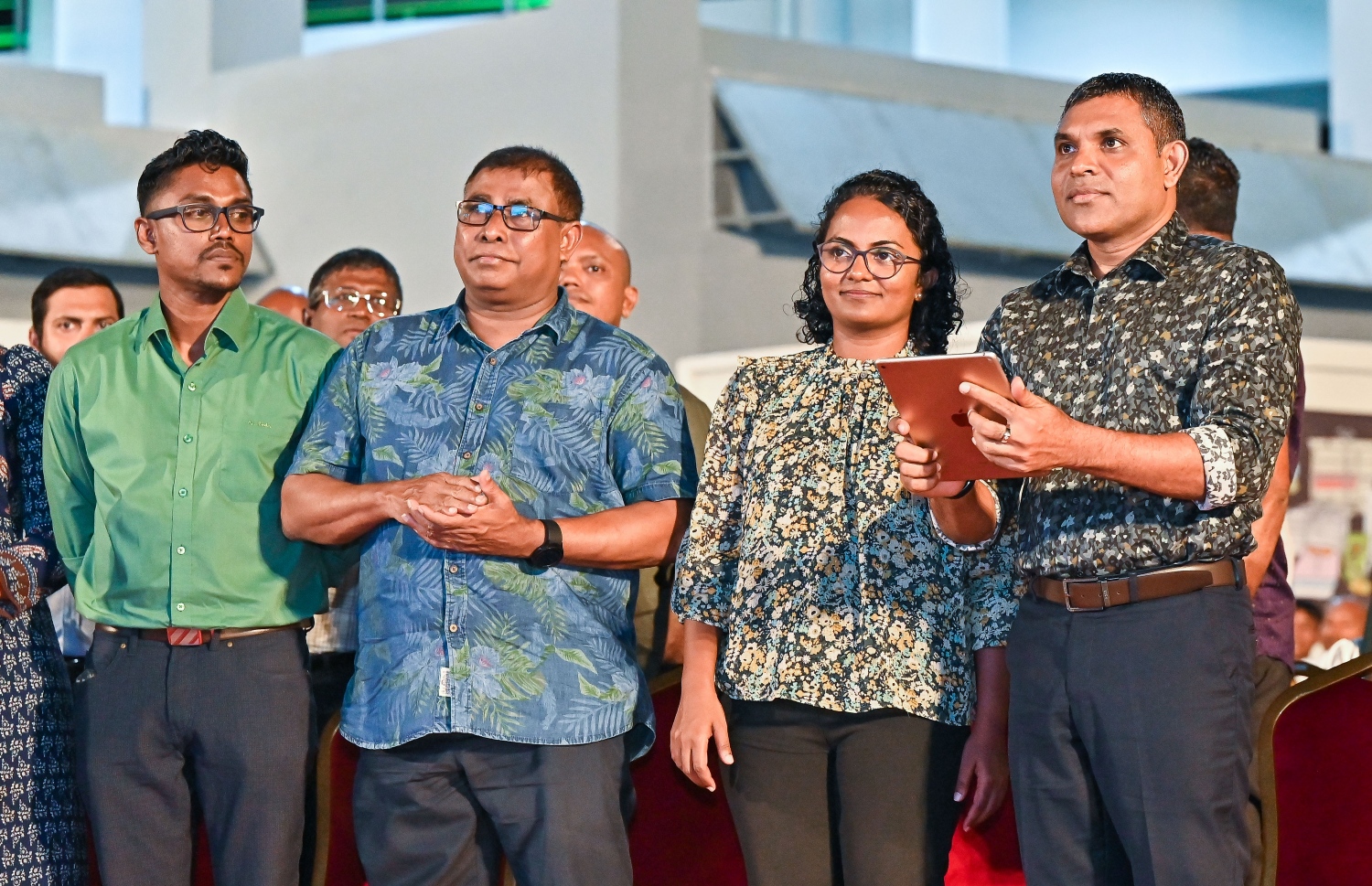 މާލޭ އިންޑަސްޓްރިއަލް ޒޯނުގައި ހެދި ވޭސްޓް ޓްރާންސްފާ ސްޓޭޝަން ހުޅުވުމުގެ ރަސްމިއްޔާތުގައި ނައިބު ރައީސް ފައިސަލް ނަސީމް އެތަން ހުޅުއްވައިދެއްވަނީ.-- ފޮޓޯ: ފަޔާޒް މޫސާ | މިހާރު