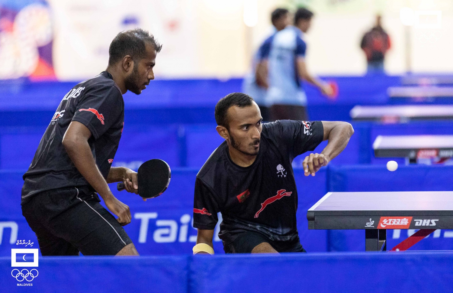 ފިރިހެން ފައިނަލުގައި މުންސިފް (ވ) އާއި ޝައްފާން ކުޅުނު މެޗުގެ ތެރެއިން: އެ ދެ ކުޅުންތެރިން ވަނީ ޑަބަލްސް ބައިން ރިހި މެޑަލް ހޯދާފަ --- ފޮޓޯ: ސުއާދު އަބްދުސައްތާރު | އެމްއޯސީ