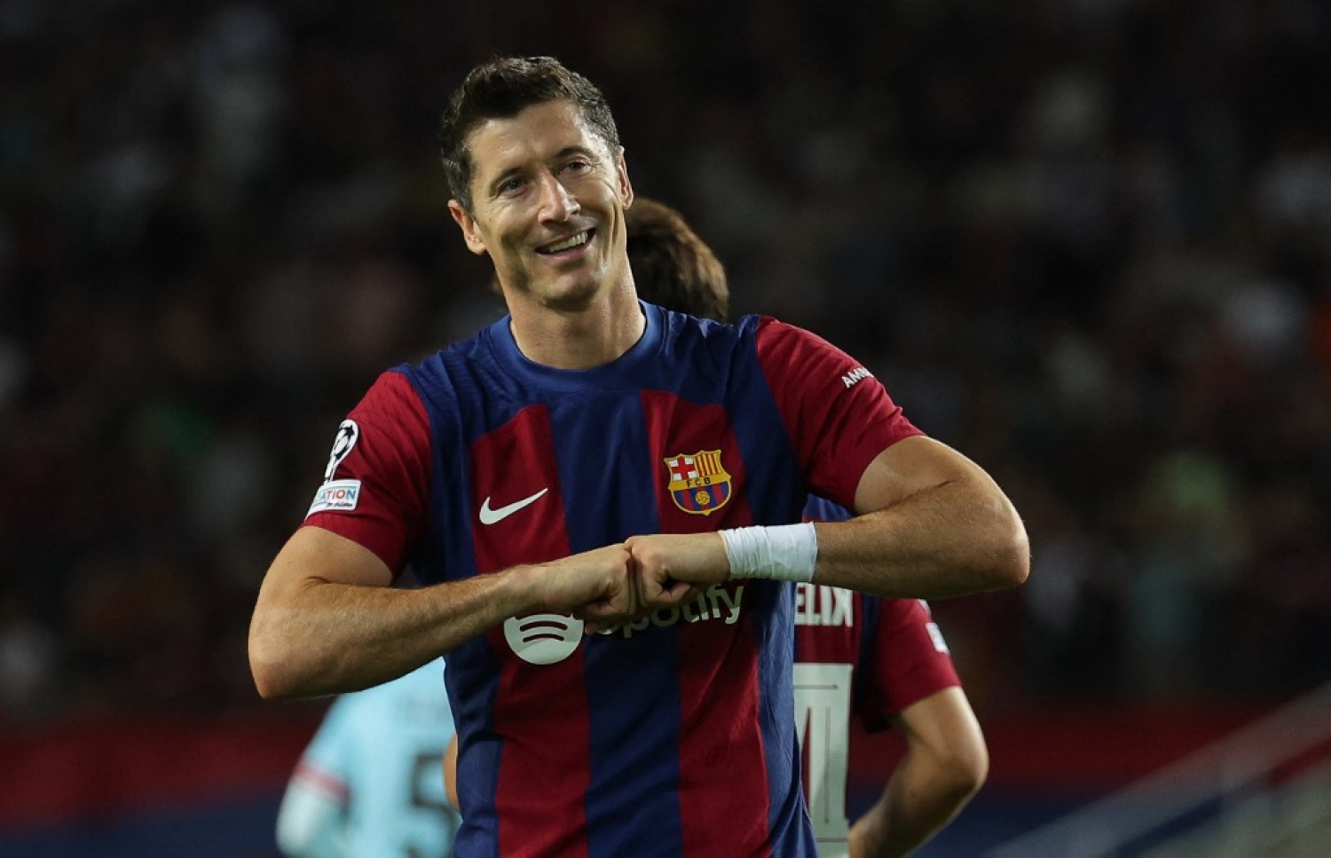 ލެވަންޑޯސްކީ، ޔޫއެފާ މުބާރާތްތަކުގައި 100 ވަނަ ގޯލު ޖެހުމަށް ފަހު.-- ފޮޓޯ: އޭއެފްޕީ