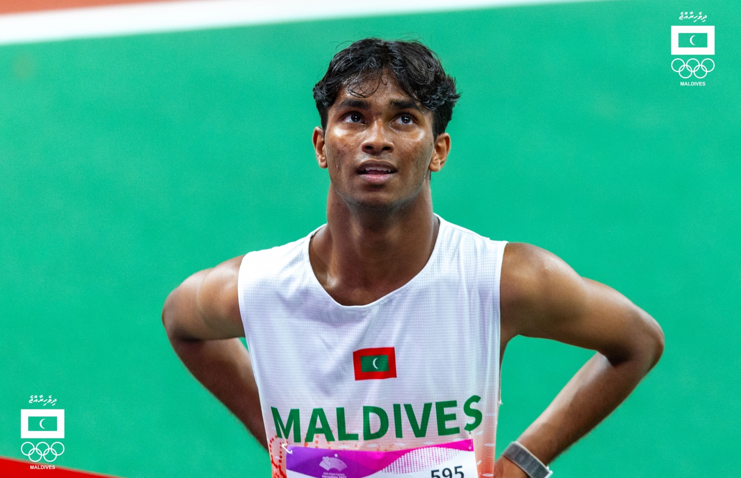 އޭޝިއަން ގޭމްސްގެ 100 މީޓަރު އިވެންޓަށް ފަހު މިންހާލް.-- ފޮޓޯ: އިސްމާއިލް ތޯރިގު/ އެމްއޯސީ