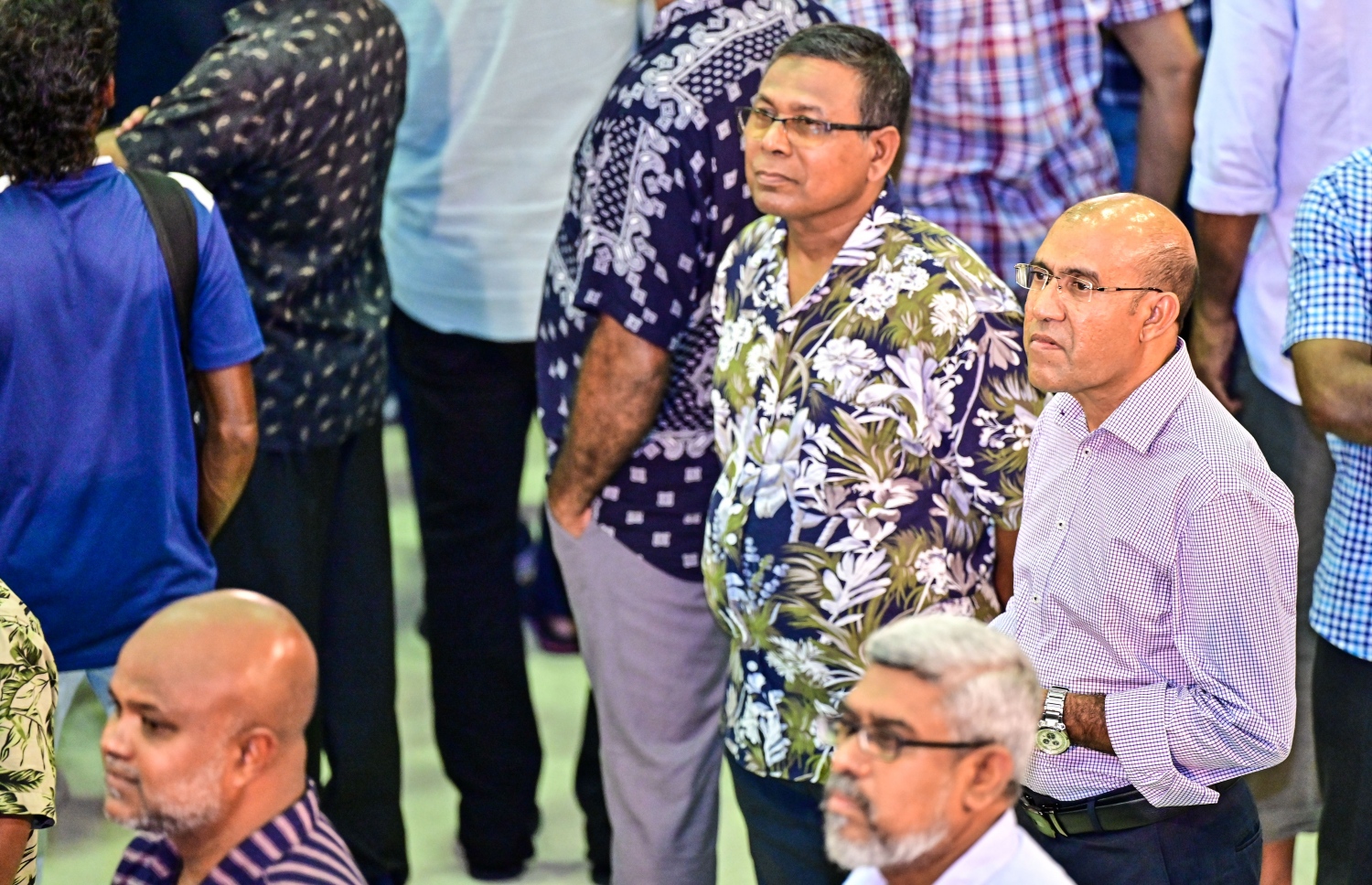 ރިޔާސީ އިންތިހާބުގެ ކާމިޔާބީ ފާހަގަކުރަން ބޭއްވި ބައްދަލުވުމުގައި ސުޕްރީމް ކޯޓުގެ ކުރީގެ ފަނޑިޔާރު އާދަމް މުހައްމަދު އަބްދުﷲ ބައިވެރިވެވަޑައިގަންނަވަނީ.--- ފޮޓޯ: ފަޔާޒު މޫސާ | މިހާރު