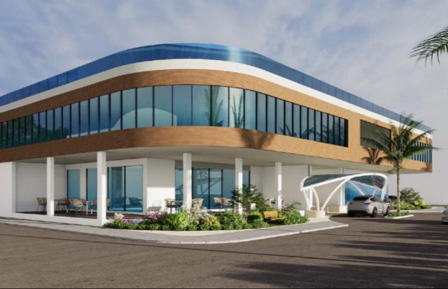 ހުޅުމާލެ ސައުތު ވެސްޓު ހާބަރު ތަރައްގީ ކުރަން ނިންމާފައިވާ ގޮތުގެ ކުރެހުމެއް --