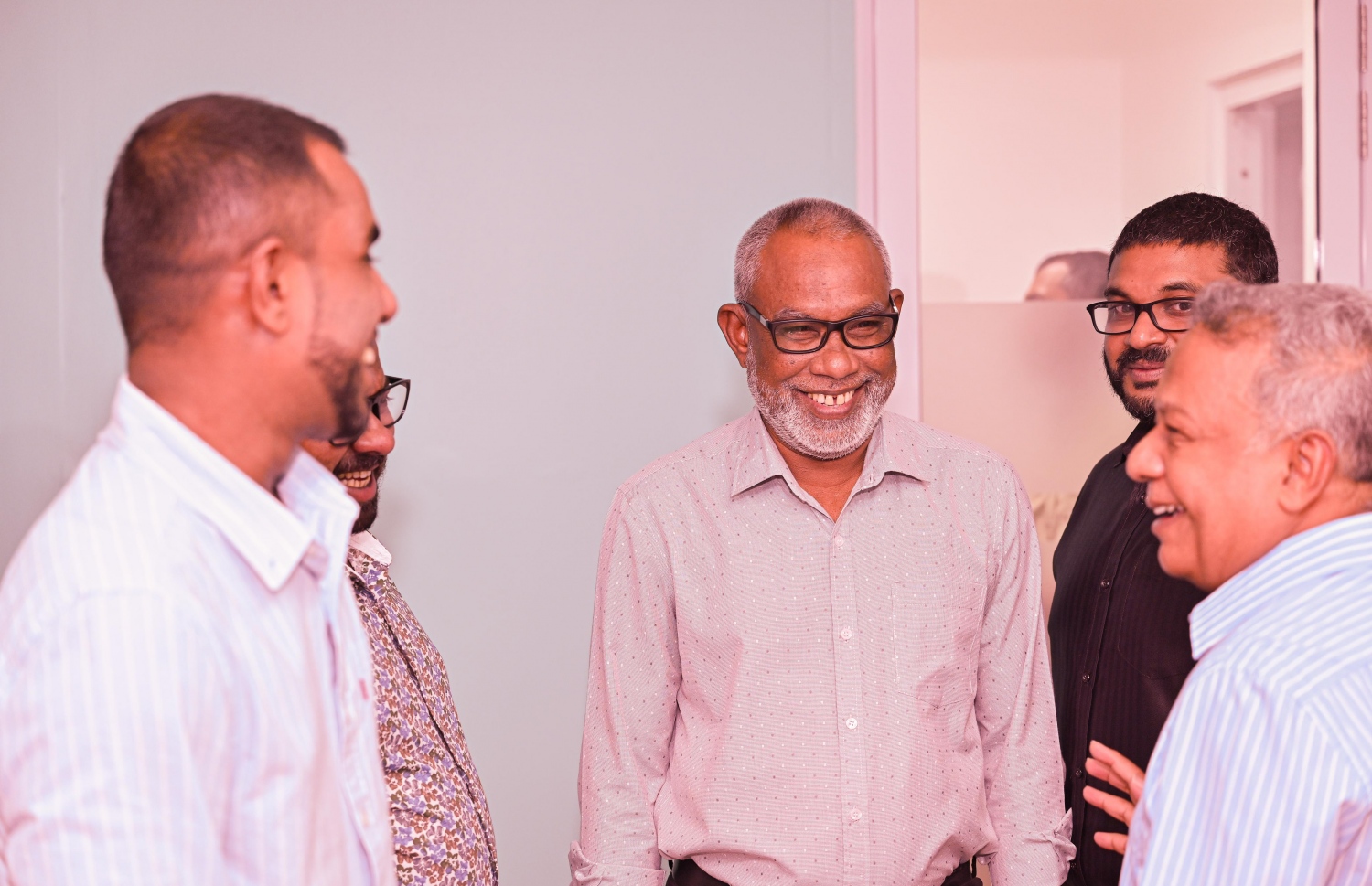 މިރޭ ޕީއެންސީ އޮފީސް ހުޅުވުމަށް ބޭއްވި ރަސްމިއްޔާތުގައި ޕީޕީއެމް/ޕީއެންސީގެ އިސް ބޭފުޅުން.-- ފޮޓޯ: ނިޝާން އަލީ / މިހާރު