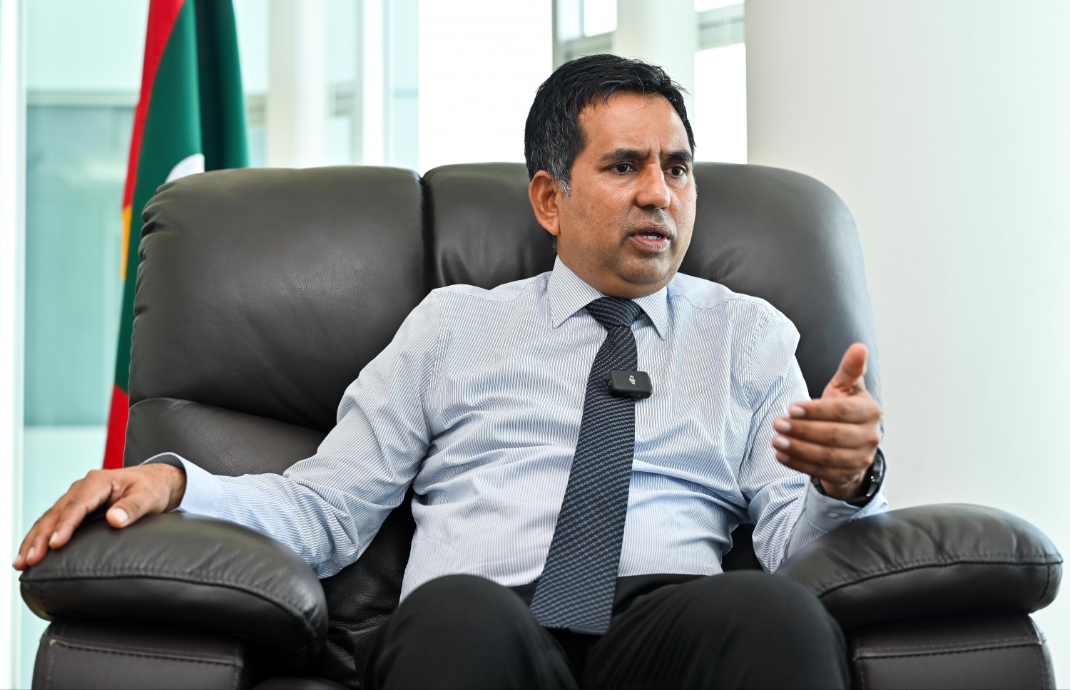 ސައީދު އިއްޔެ "މިހާރު އާ ވަހަކަދައްކަވަނީ: އޭނާ ވިދާޅުވީ، އިންވެސްޓަރުން ރާއްޖެ އަށް ގެނެވޭނެ ދާއިރާތައް އެބަހުރި ކަމަށް-- ފޮޓޯ: ފަޔާޒް މޫސާ / މިހާރު