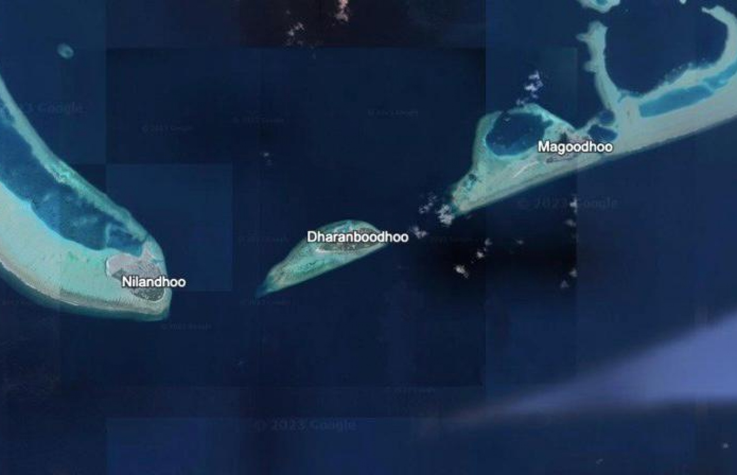 ނިލަންދޫ އަދި މަގޫދޫ ހުންނަ ދުރުމިން.