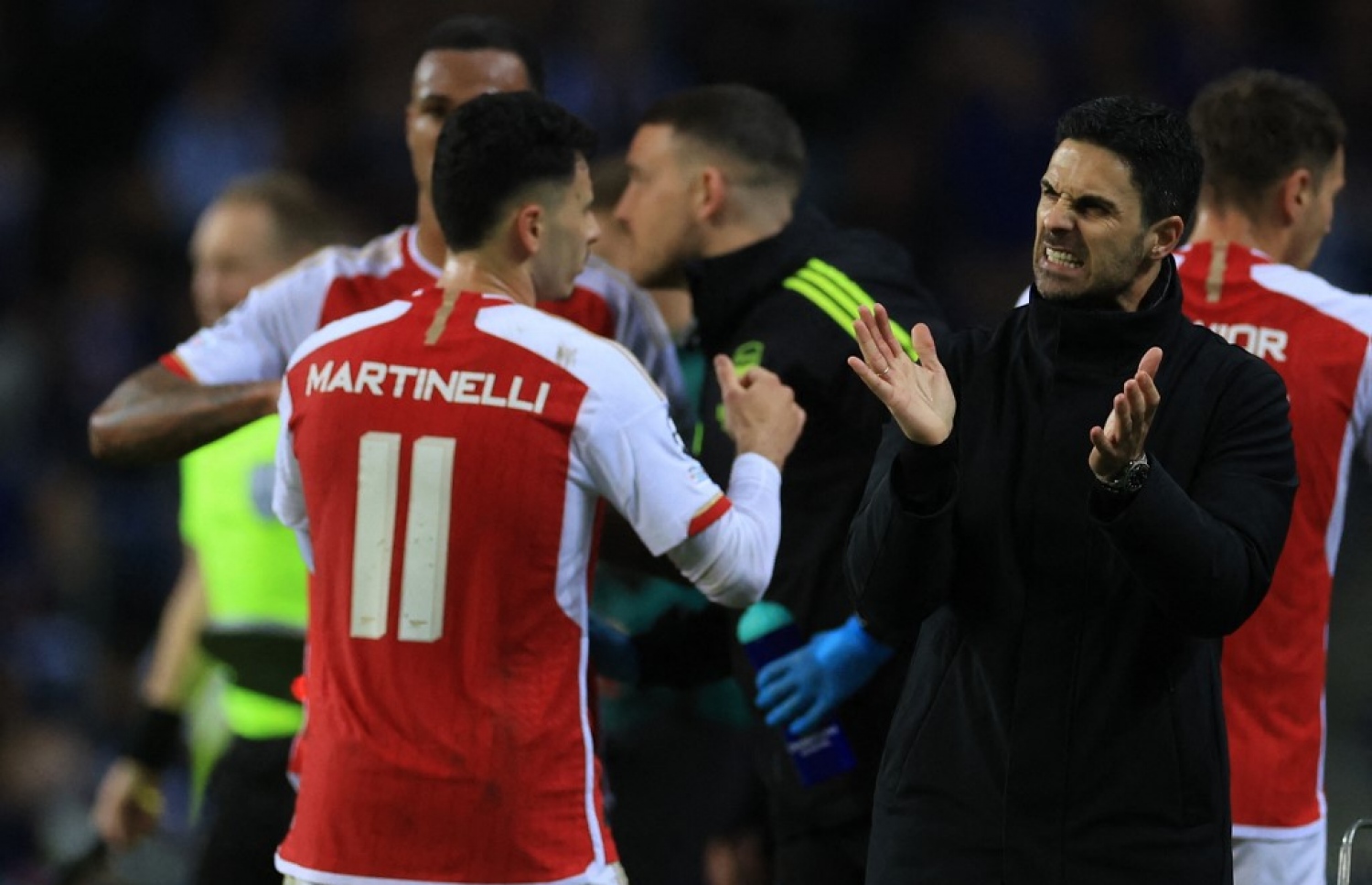 ޕޯޓޯ އަތުން ބަލިވި ފުރަތަމަ ލެގު މެޗަށް ފަހު އާސެނަލްގެ ކޯޗު އާޓެޓާ، އޭޏާ ބުނީ މިއީ އަދި ހާފްޓައިމް ކަމަށް.-- ފޮޓޯ: އޭއެފްޕީ