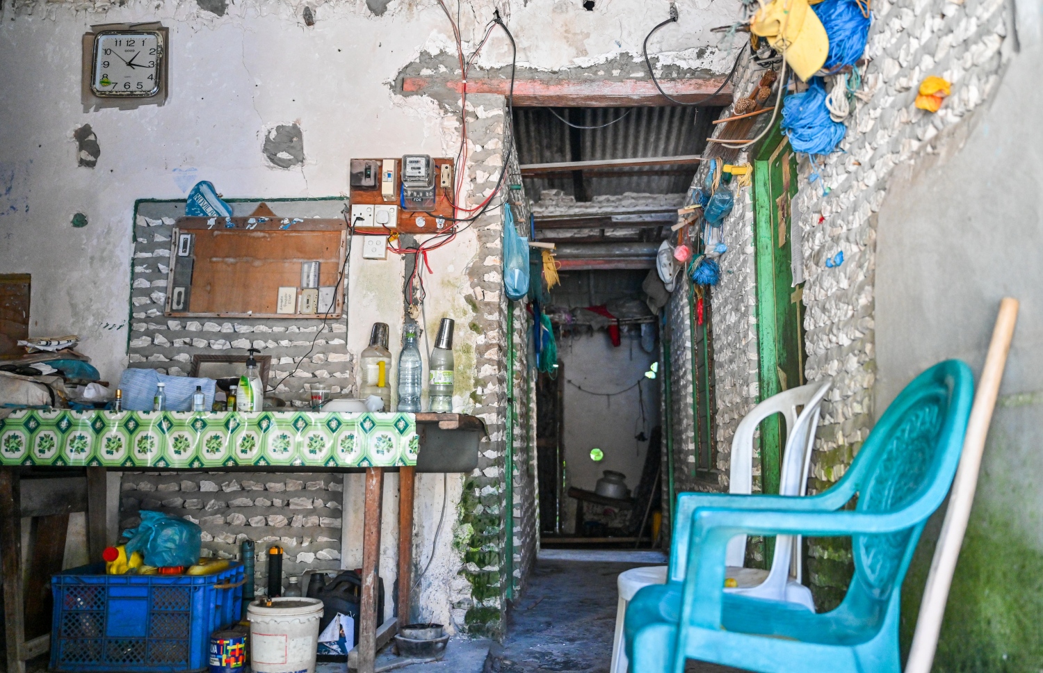 މޫސާ ހުސެއިންގެ ގެ: ބަދިގެ އާއި ގެ ހުރީ އޭރުގެ ގޮތަށް ވަކިން ހަދާފައި. -- ފޮޓޯ: ފަޔާޒް މޫސާ | މިހާރު