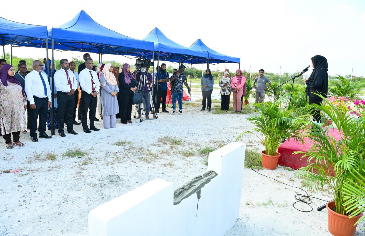 ބުޅާ ފެސިލިޓީގެ ބިންގާ އެޅުމަށް ބޭއްވި ރަސްމިއްޔާތު.-- ފޮޓޯ: މާލޭ ސިޓީ ކައުންސިލް