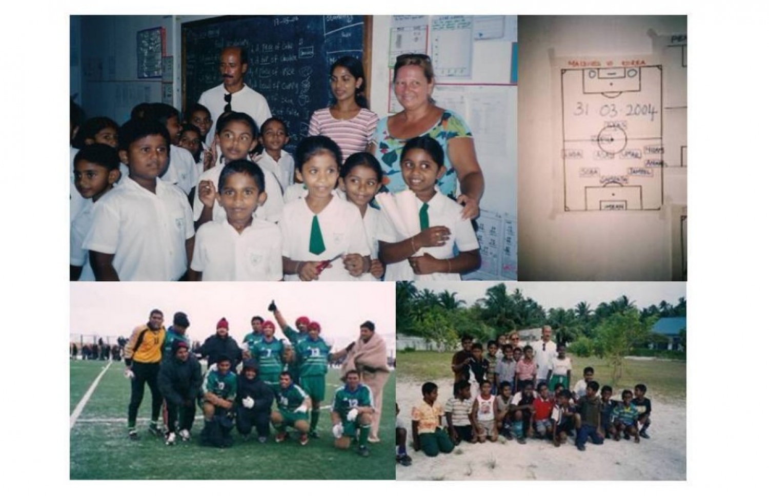 ގޯމޭޒް ރާއްޖޭގައި ހޭދަކުރި ދުވަސްތަކުގެ ބައެއް ހަނދާންތައް، އޭނާ ސޯޝަލް މީޑިއާ އަށް ހިއްސާކޮށްފައިވާ ފޮޓޯއަކުން، ފޮޓޯގެ ކަނާތްފަރާތު މަތީކަނުގައި އެވަނީ ދެކުނު ކޮރެއާ އާ އެއްވަރު ކުރި މެޗުގައި ރާއްޖޭގެ ލައިނަޕް