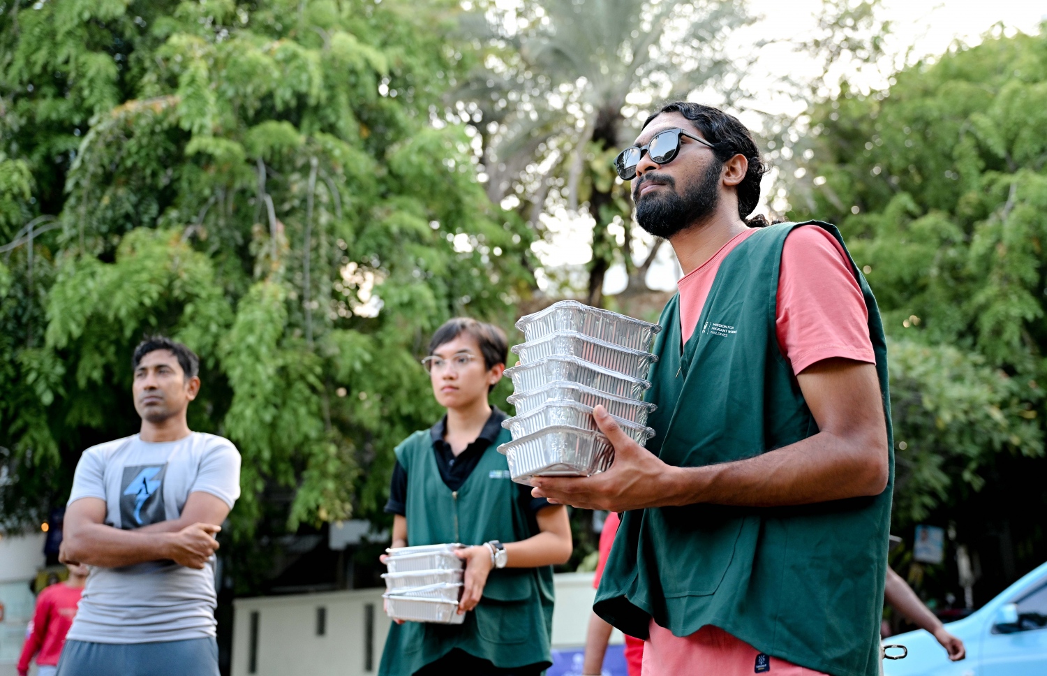 މިޝަން ފޯ މައިގްރެންޓް ވޯކާސް މޯލްޑިވްސްގެ ފަރާތުން ބިދޭސީ މަސައްކަތްތެރިނަށް ރޯދަ ވީއްލުން ބަހަނީ.-- ފޮޓޯ: ނިޝާން އަލީ | މިހާރު