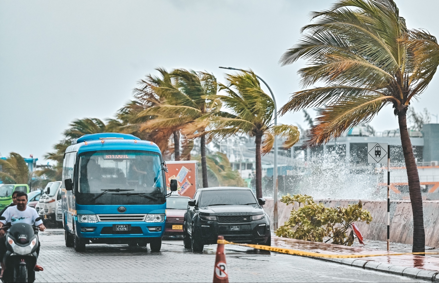 މާފަންނު ސަރަހައްދުން ބޮޑުތަކުރުފާނުމަގުން ބަހެއް ދުއްވާފައި ދާއިރު ބާރުމިނުގައި ވައި ޖެހި، ރާޅު އަރަނީ-- ފޮޓޯ: ނިޝާން އަލީ | މިހާރު