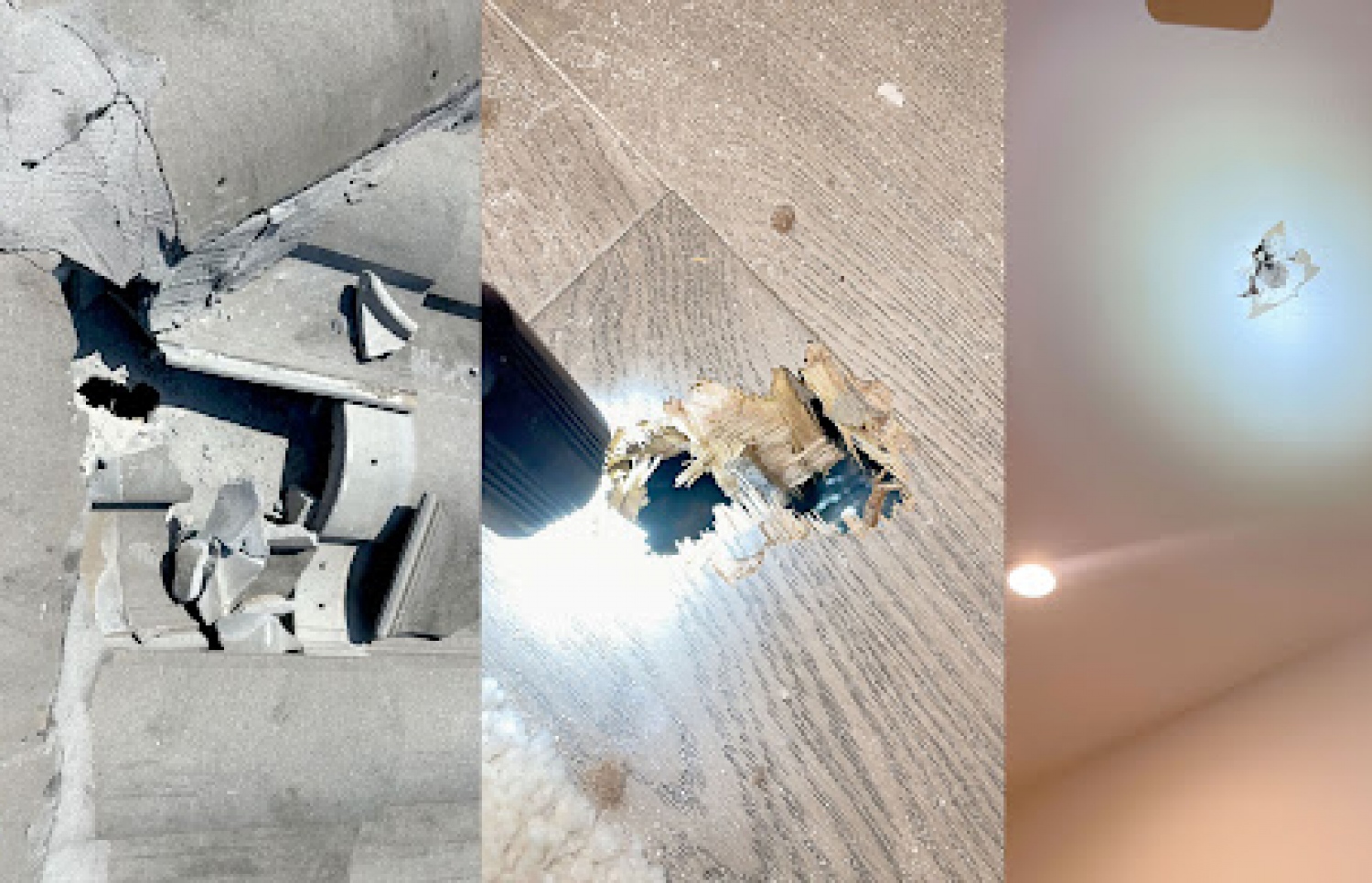 އެމެރިކާގެ ފްލޮރިޑާގެ ގެއެއްގެ މައްޗަށް ޖައްވުން ވެއްޓުނު ކުނިގަނޑުގެ ސަބަބުން ވެފައި ހުރި ބައެއް ގެއްލުން