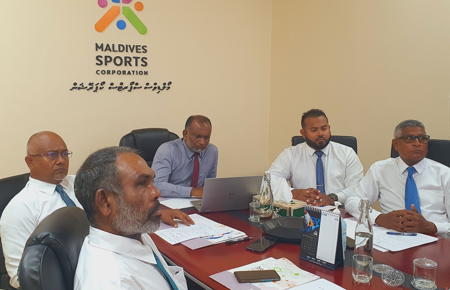 ސްޕޯޓްސް ކޯޕަރޭޝަންގައި އެންމެ ފަހުން އޮތް ބޯޑުގެ ބައްދަލު ވުމެއްގެ ތެރެއިން --- ފައިލް ފޮޓޯ: ސްޕޯޓްސް ކޯޕަރޭޝަން