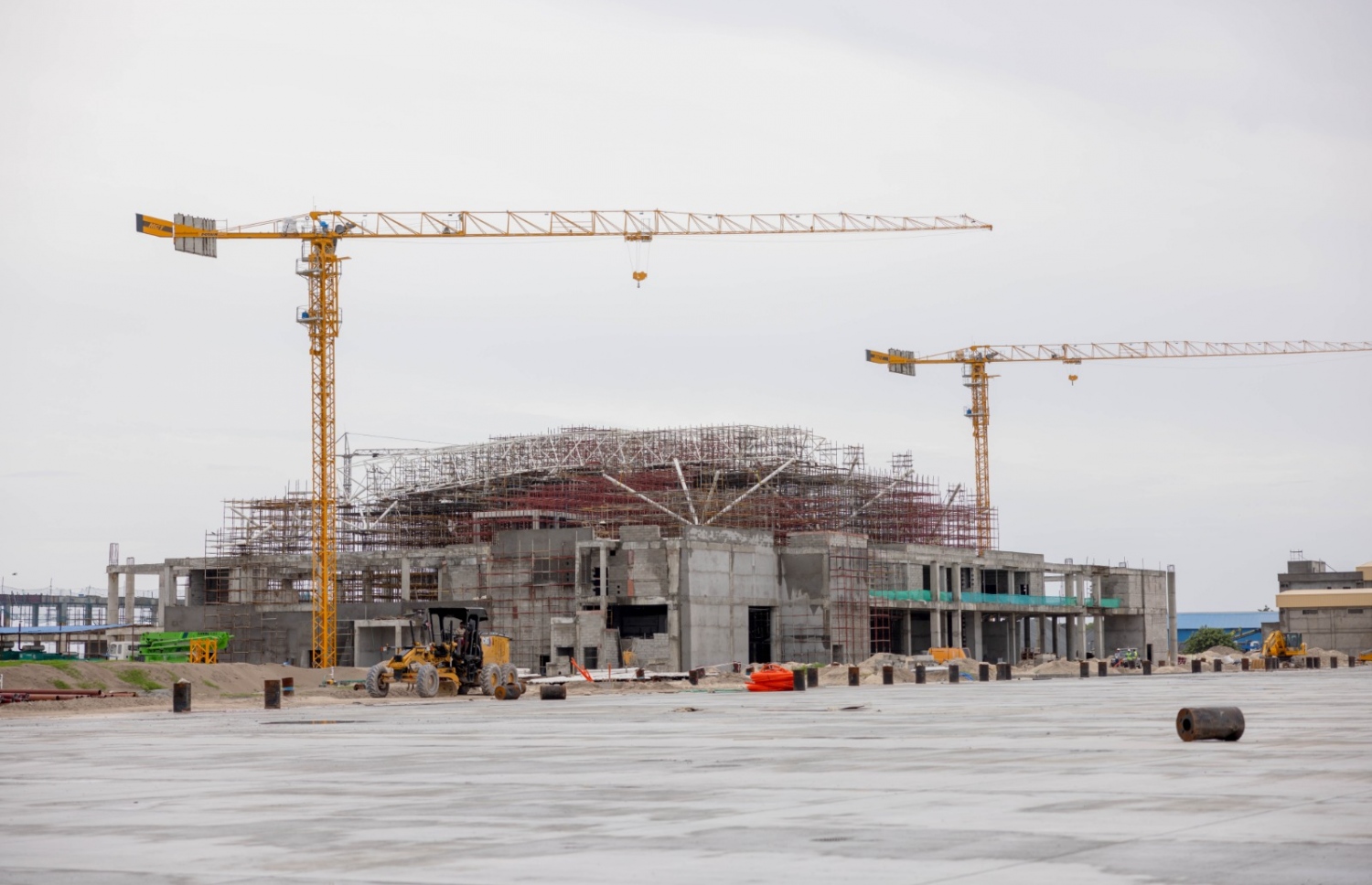 ހަނިމާދޫ އެއާޕޯޓު މަސައްކަތުގެ ބޮޑުބައި މިހާރު ނިމިފައިވާ ކަމަށް މިނިސްޓްރީން ބުނޭ - ފޮޓޯ: މިނިސްޓްރީ