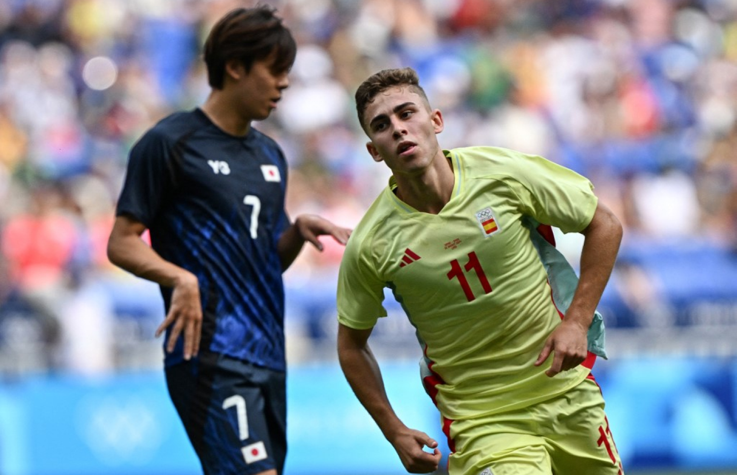 ފާމިން ލޮޕޭޒް ސްޕެއިން އަށް ގޯލު ޖަހައިދިނުމަށްފަހު.-- ފޮޓޯ: އޭއެފްޕީ