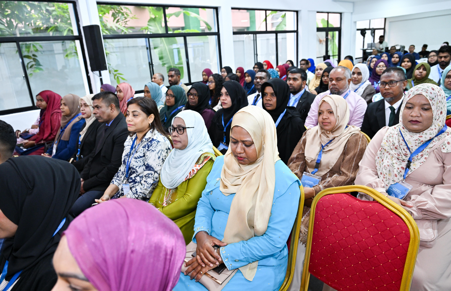 އިންޓަނޭޝަނަލް ޓީޗާސް 7 ވަނަ ކޮންފަރެންސްގެ ބައިވެރިންތަކެއް.-- ފޮޓޯ: ރައީސް އޮފީސް