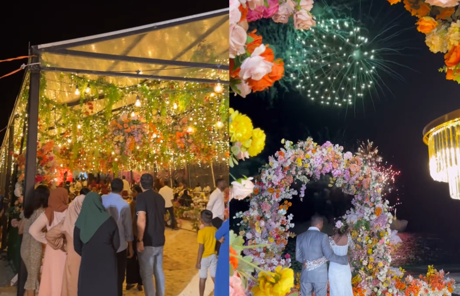 ކަމަދޫގައި މިރޭ ބޭއްވި ޒާރާ އާއި ސިޔާމްގެ ކައިވެނި ޕާޓީ.