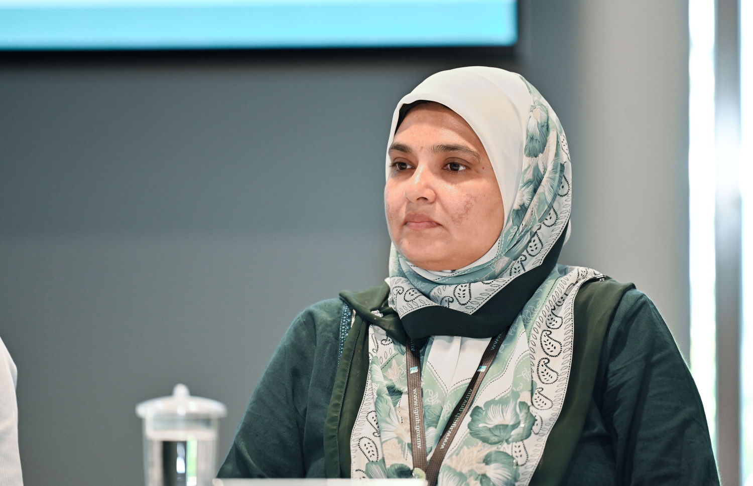 މާލެ ހޮސްޕިޓަލްސް ގްރޫޕުން މިއަދު ބޭއްވި ޕްރެސް ކޮންފަރެންސްގައި، އައިޖީއެމްއެޗްގެ މެޑިކަލް ޑިރެކްޓަރު، ޑރ. ޒޭބާ ބައިވެރިވެވަޑައިގަންނަވަނީ- ފޮޓޯ: ނިޝާން އަލީ/ މިހާރު