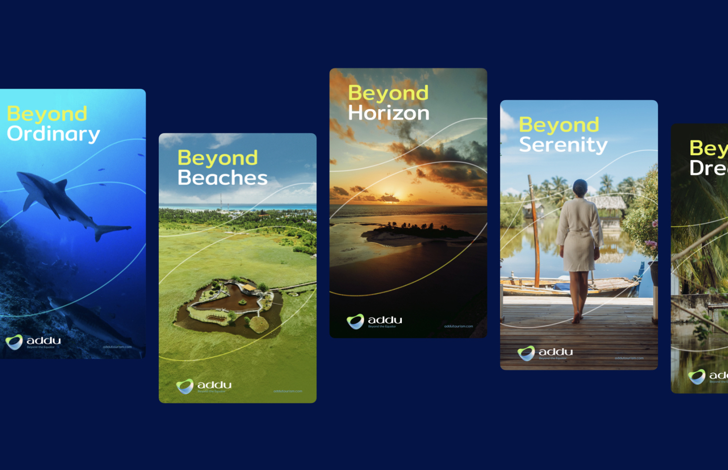 އައްޑޫގެ ޓޫރިޒަމް ބްރޭންޑްކުރުމަށް ބޭނުންކޮށްފައިވާ މައިގަނޑު ފަސް ތީމް.-- ފޮޓޯ: އެންކްރިއާ