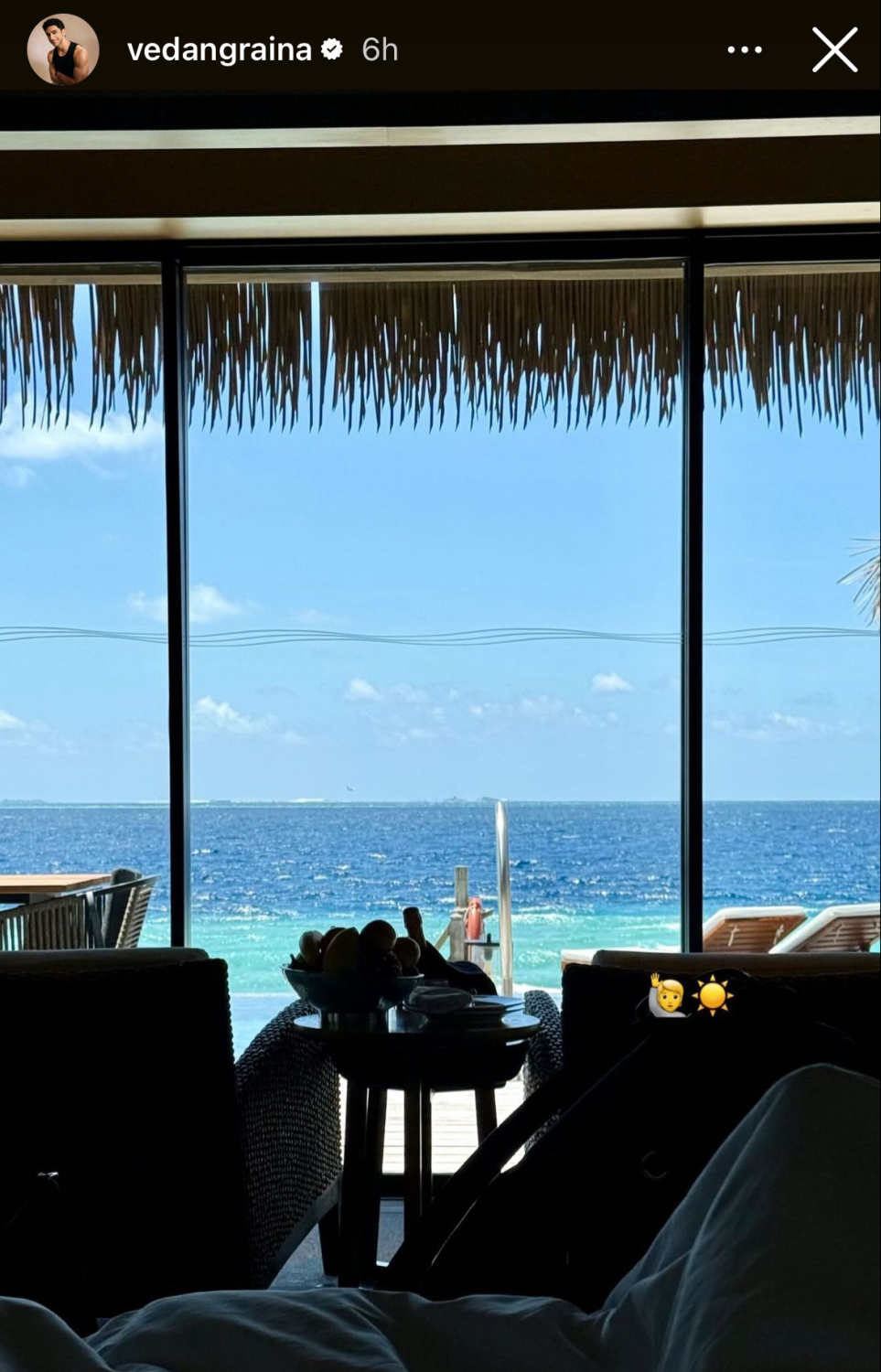 ވެދަންގް ރައިނާގެ އިންސްޓަގްރާމް ސްޓޯރީގައި ހިއްސާކޮށްފައިވާ ފޮޓޯ.