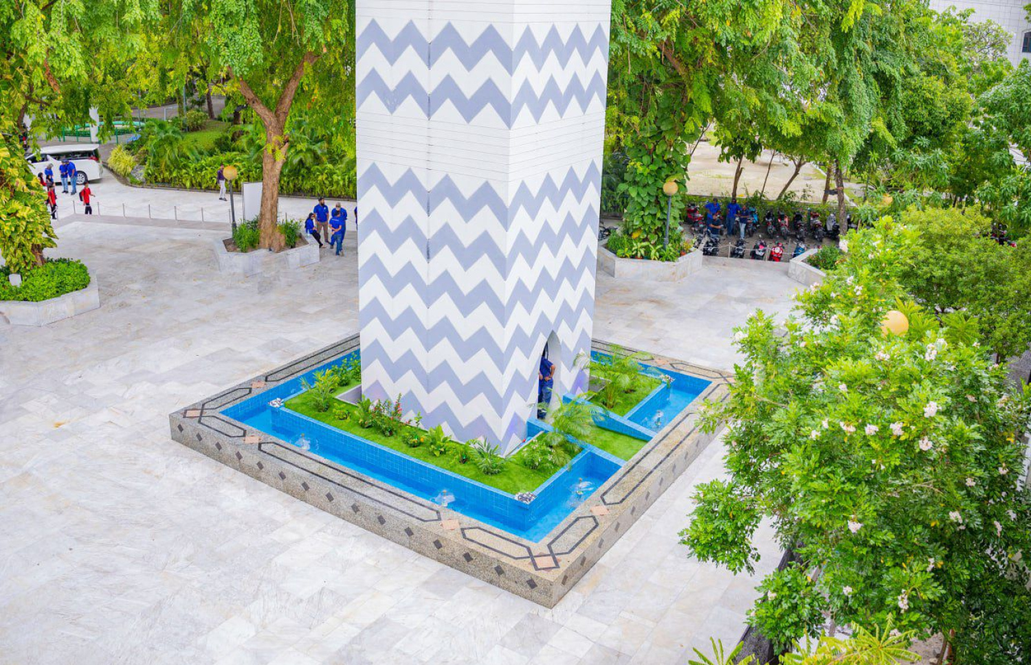 އިސްލާމީ މަރުކަޒު ކައިރީގައި ހަދާފައިވާ މަސްފެންގަނޑު މަރާމާތުކޮށްފައި..-- ފޮޓޯ: އިސްލާމިކް މިނިސްޓްރީ