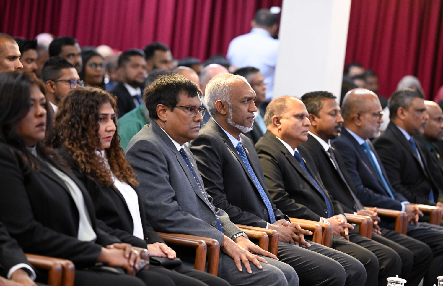 ގަޟާއީ އަހަރު ފެށުން ފާހަގަކުރަން ރޭ އިސްލާމީ މަރުކަޒުގައި ބޭއްވި ރަސްމިއްޔާތުގައި ރައީސް ޑރ. މުހައްމަދު މުއިއްޒު ބައިވެރިވެވަޑައިގަންނަވަނީ.-- ފޮޓޯ: ރައީސް އޮފީސް