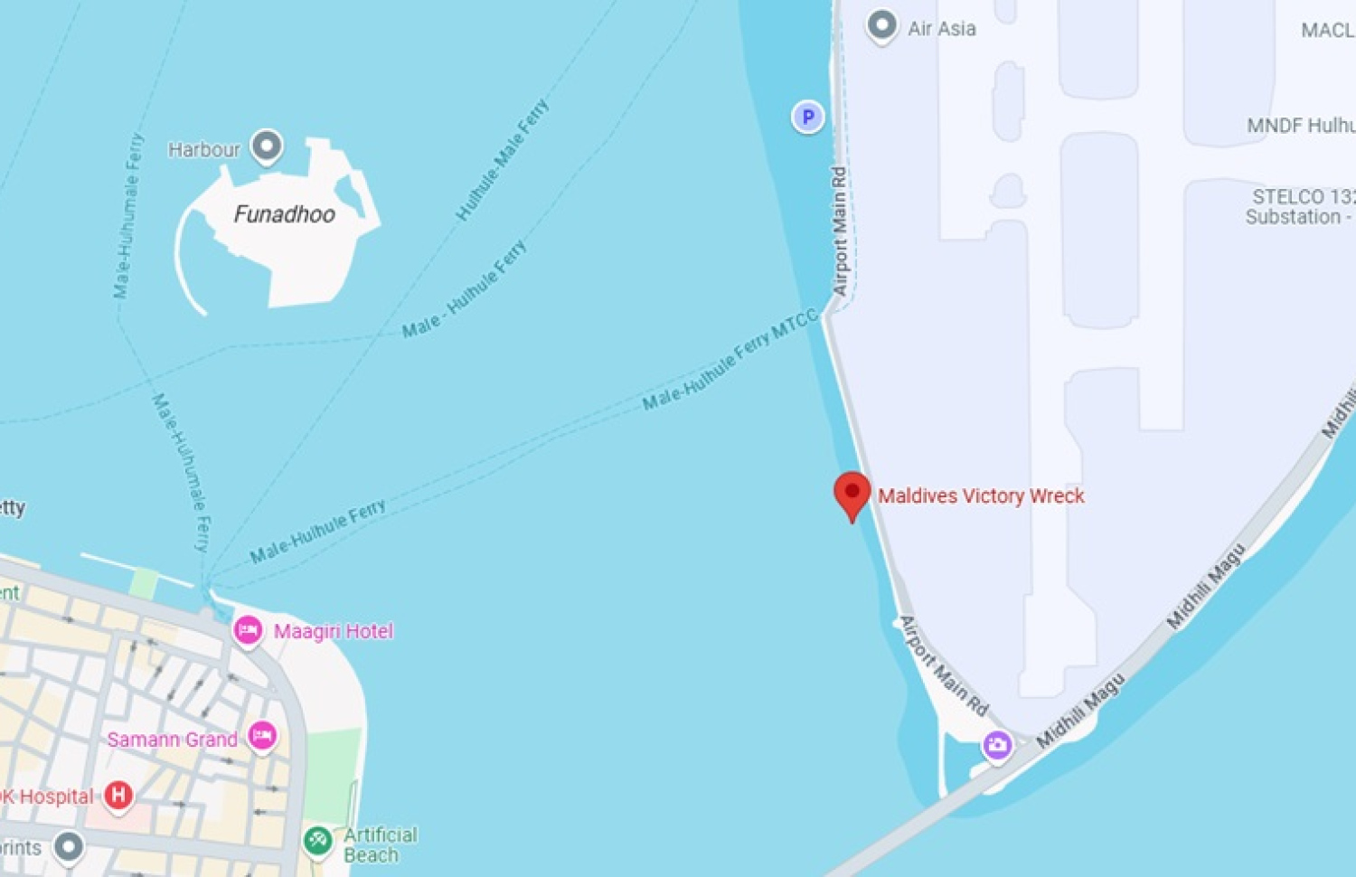 މޯލްޑިވްސް ވިކްޓްރީ ފެތުނު ސަރަހައްދު ރަތްކުލައިން ފާހަގަކޮށްފައި.